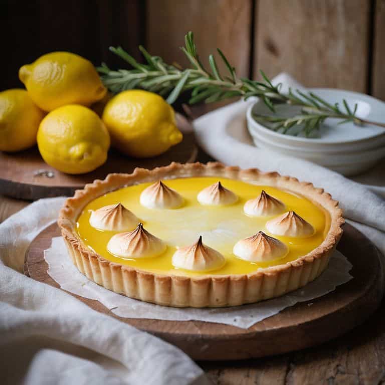 Lemon tart with meringue