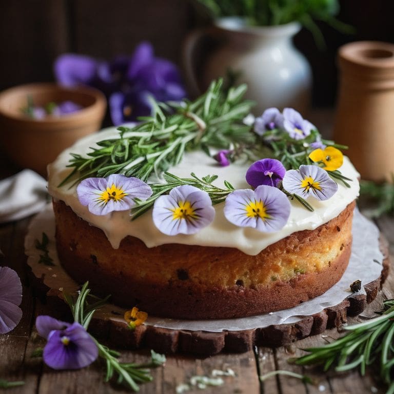 Herb-Decorated Cakes