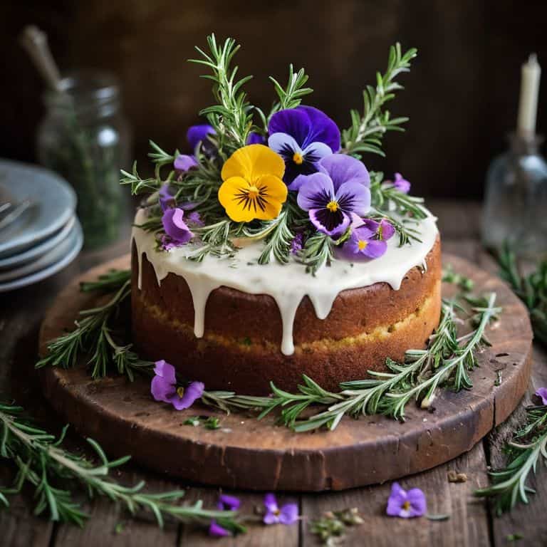 Herbs to decorate a cake