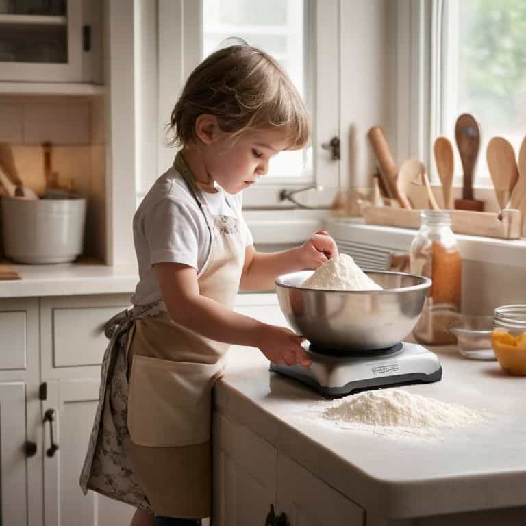 Measuring ingredients with child