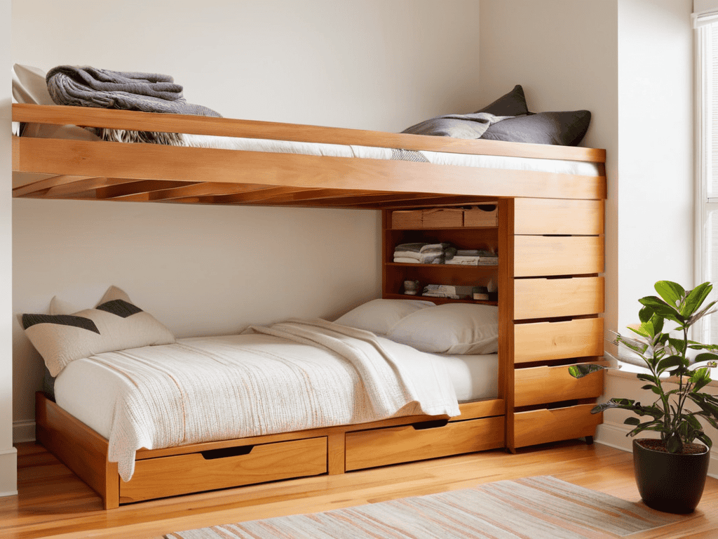 Loft Bed Storage Integration Design
