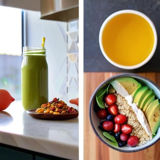 Athlete with pre- and post-workout nutrition meals